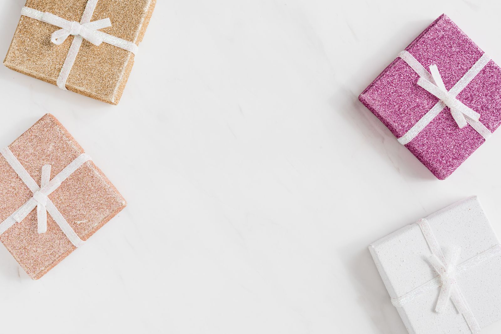 Glittery gift boxes
